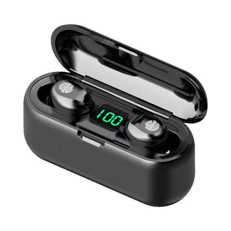 新製品F9指紋無線bluetoothイヤホンTWS5.1クロスボーダー運動レジャーイヤホン電力表示タッチ|undefined