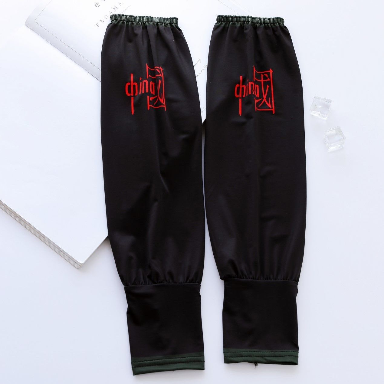 新款國潮風防曬冰袖寬鬆透氣舒適防紫外線冰袖袖套觸感冰涼手臂套