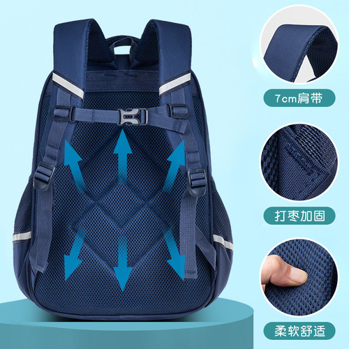  New Primary School Bags Burden-Reducing Spine Protection Three-dimensional Waterproof Large Capacity Children's Backpack Wholesale