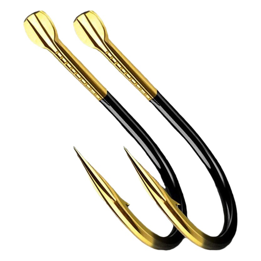 Cool black gold double slot iseini Yidou new Kanto line slot blood slot color with barbed bag fishhook wholesale