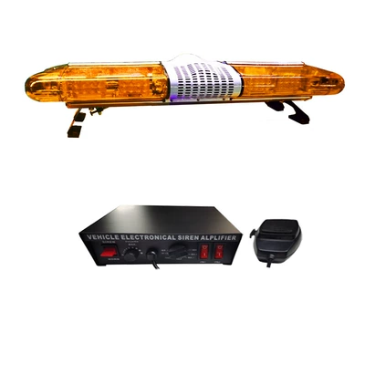 Car LED Roof Long Row Warning Light Strobe Light 0.88m Flashing Signal Light 2088B+Horn+JH300E (Roof Light)