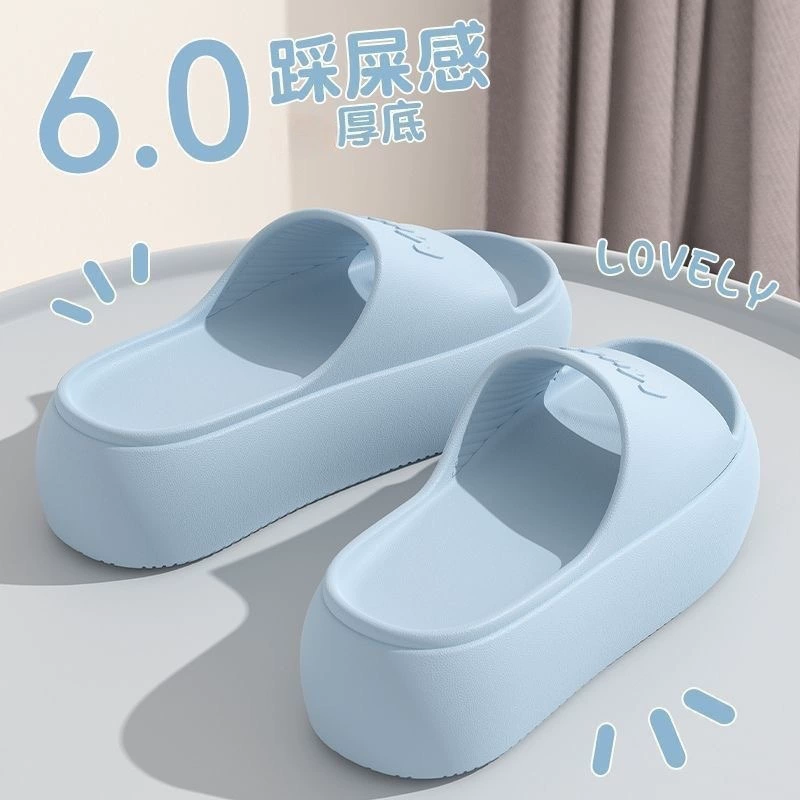 Тапочки на высоком каблуке для женской летней верхней одежды, новые женские тапочки из ЭВА на толстой подошве, домашние сандалии на мягкой подошве, сандалии.