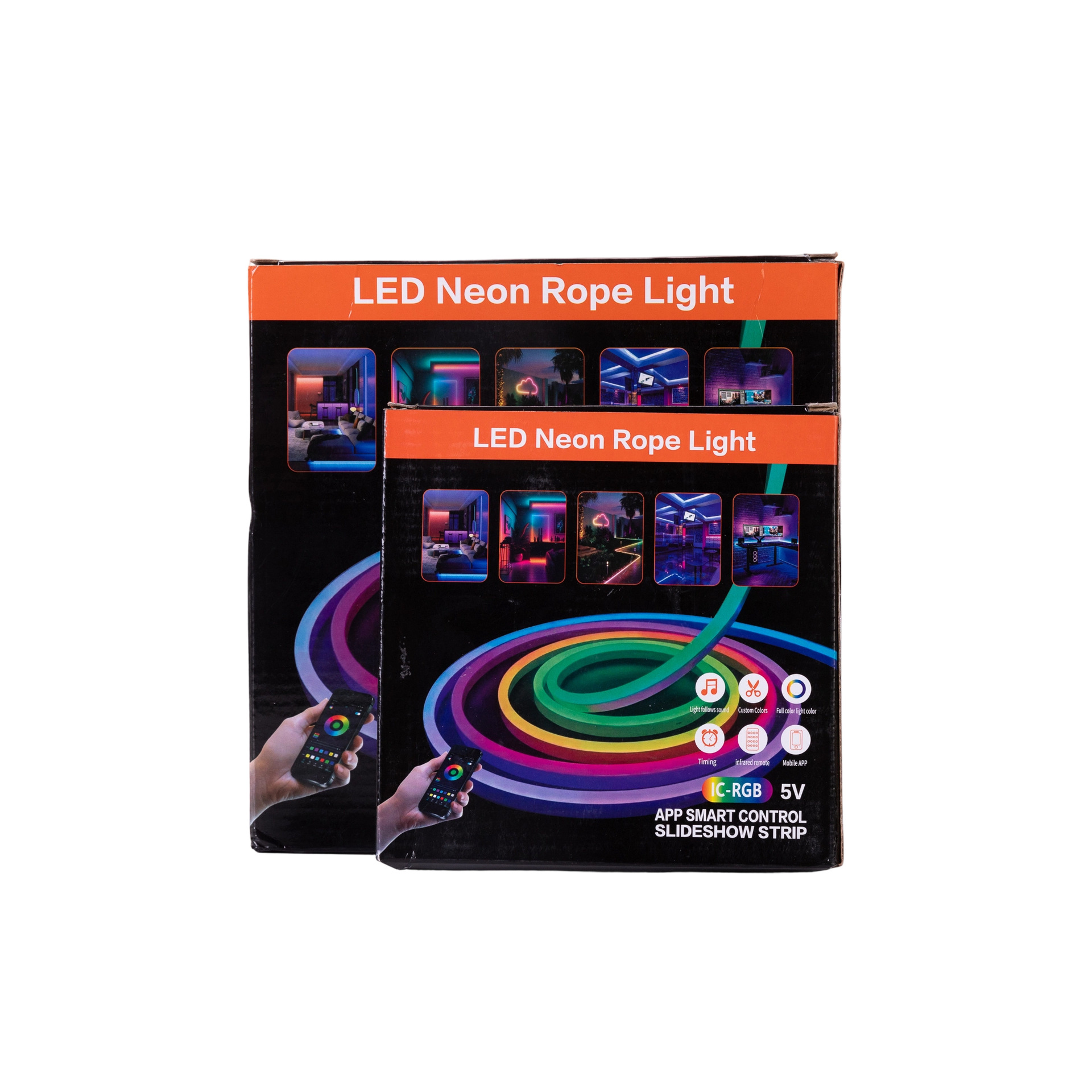 5V USB Neonlichtkette, wasserdicht für den Außenbereich, RGB Farbwechsel Lichtkette, Stimmungslicht für Wohnzimmer und Schlafzimmer