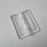 哈泰批量现货透明磨砂塑料加硬不易碎可粘接亚克力合页铰链配件