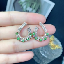 �¿���Ȼɳ���R���S925�y�Ƕ��ʯ3*3mm�ٴ�W�t����Ů����l