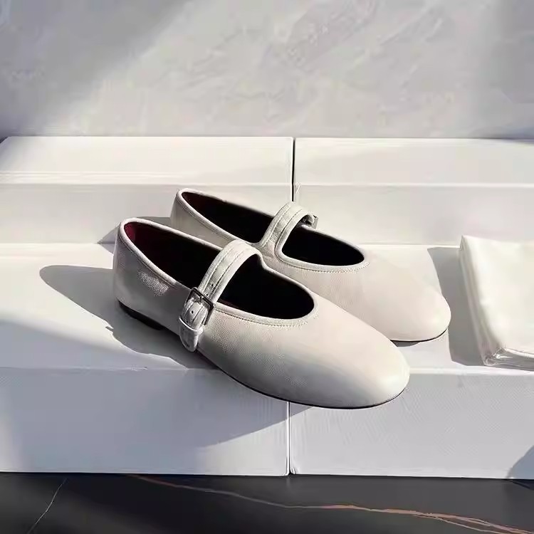 Autumn black elegant ballet shoes flat for work and office low-cut
