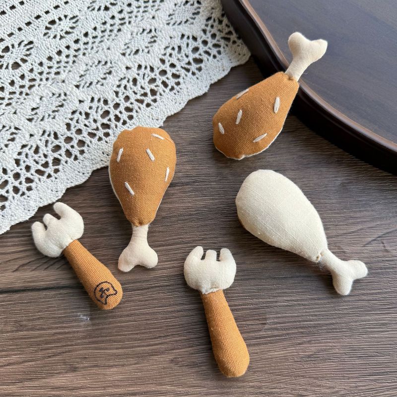 日本森風手作り生地かわいい大きな鶏の足フォークヘアピンペンダントバッグアクセサリー DIY アクセサリー|undefined