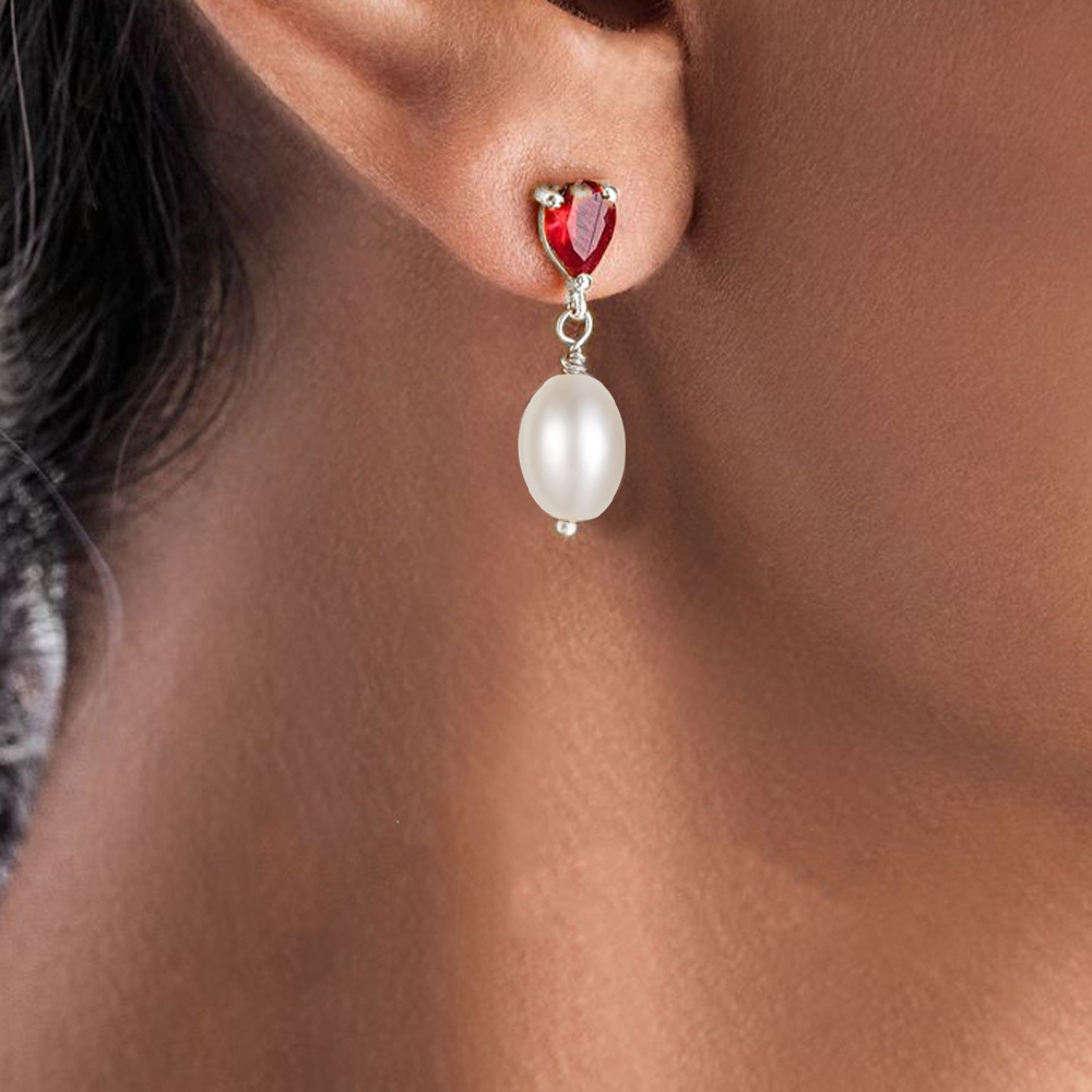 1 Pair Elegant Simple Style Geometric Plating Inlay Sterling Silver Pearl Zircon Drop Earrings display picture 65