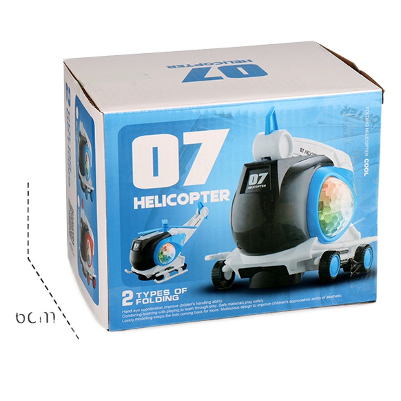 Transfronterizo nuevo helicóptero universal eléctrico con luz de música hélice helicóptero giratorio puesto de juguete