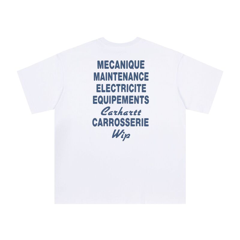 Carhartt Summer New Product Letter-Printed Double-Yarn Pure Cotton Casual Versatile Short-Sleeved T-Shirt for Men and Women