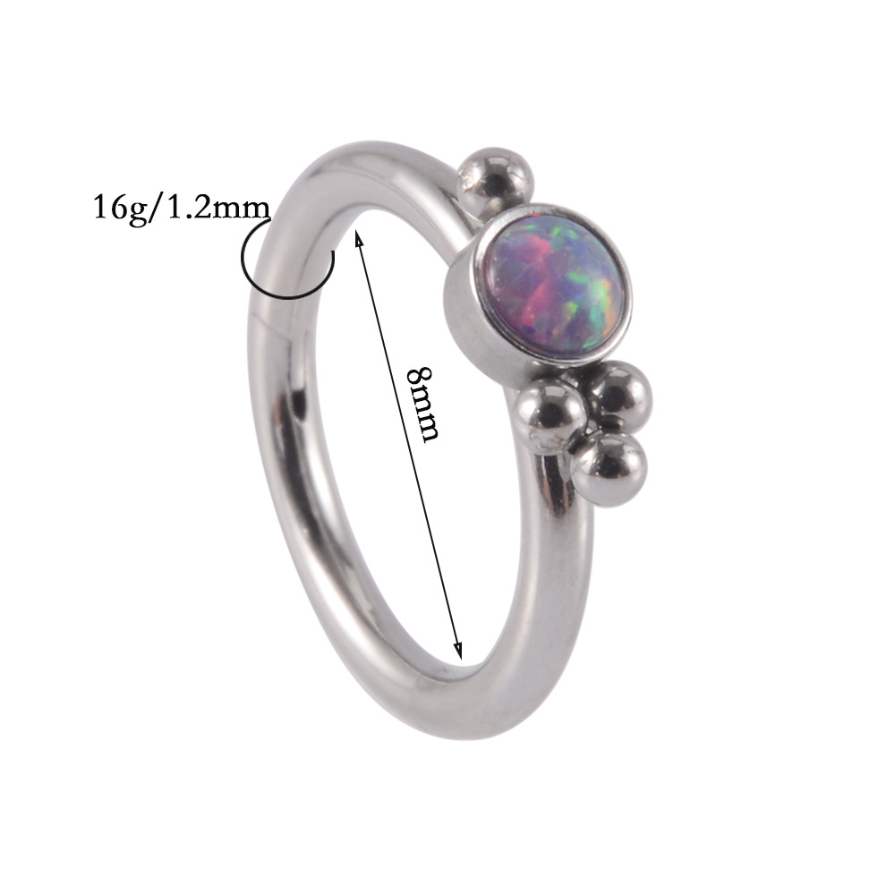 1 Piece Fashion Round Stainless Steel Diamond Nose Ring display picture 2