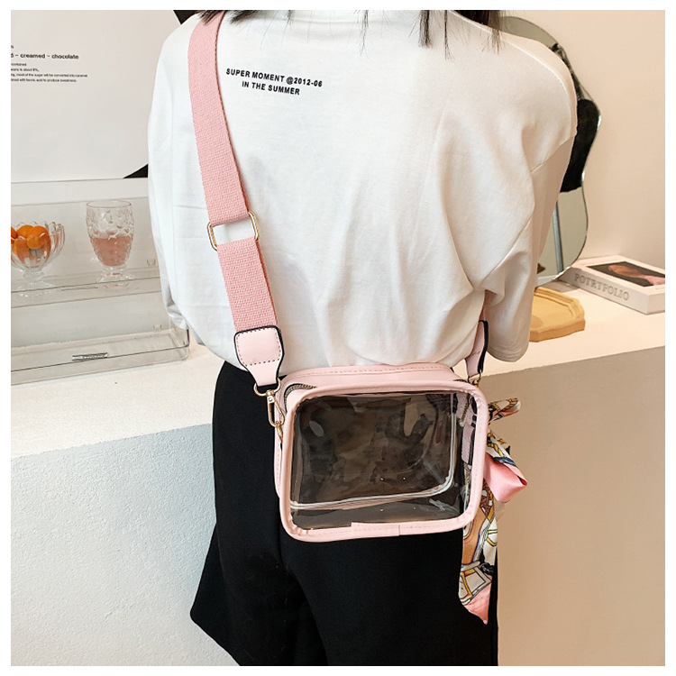 Streetwear Style Square Shape Women's All Seasons Pvc Streetwear Square Bag