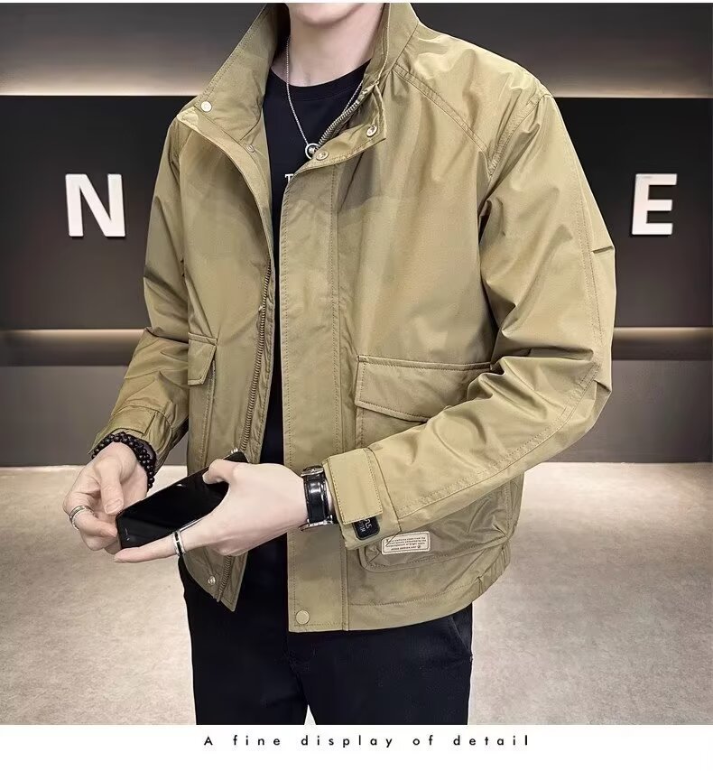 Autumn And Winter Men's Jackets Trendy Brand Rascal Work Clothes Top Stand Up Collar_voghion.com