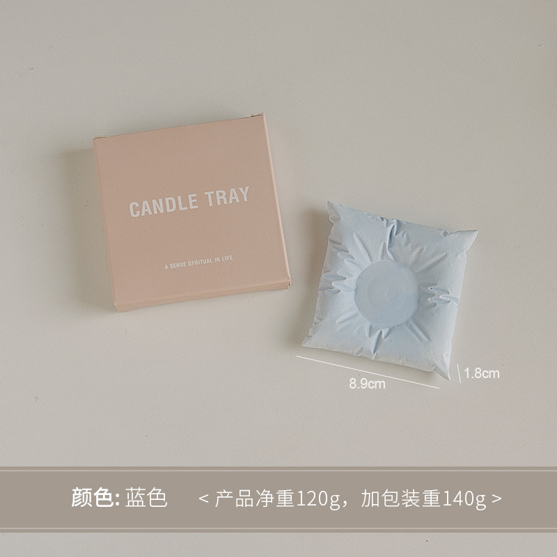 Bandeja de velas de aromaterapia, candelabro de yeso de viento, decoración, regalo de decoración, soporte inferior de base de vela de nicho de sentido avanzado