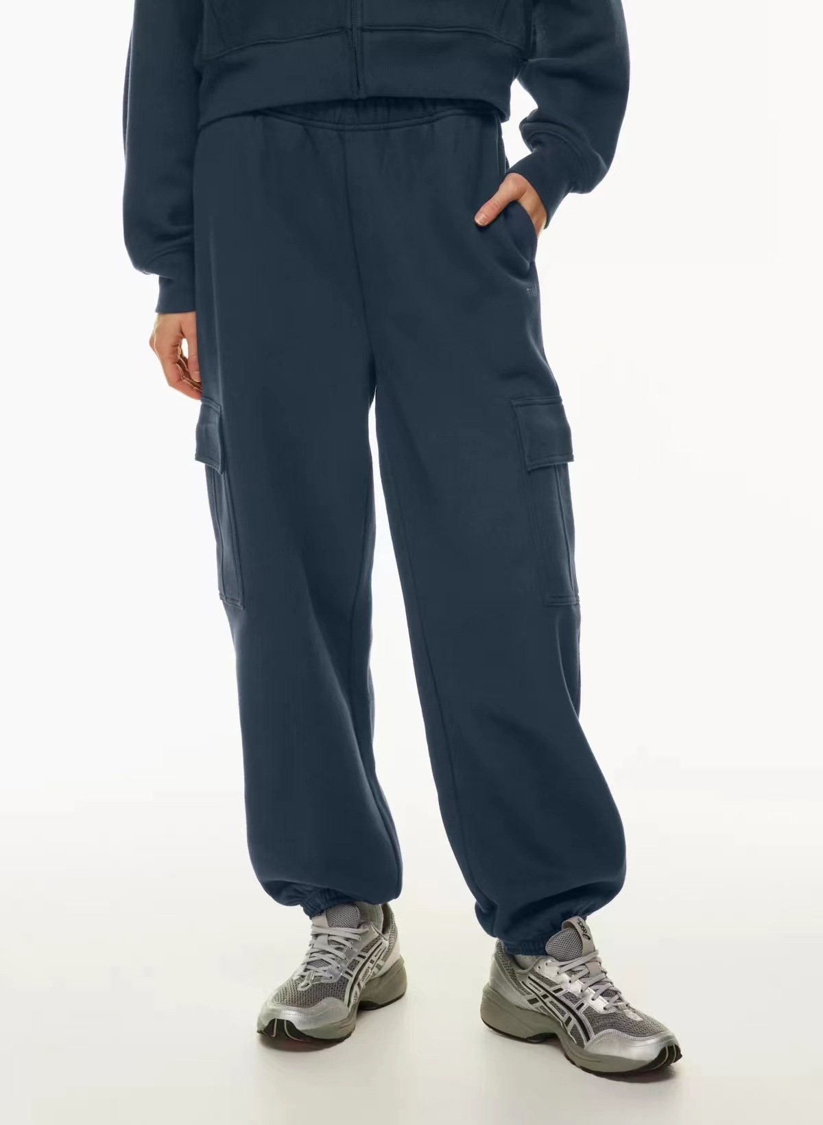 Amazon Elástico de cintura alta de pierna ancha pantalones cortos de las mujeres de Europa y América transfronteriza Otoño e Invierno Nueva suelta más tamaño pantalones Casuales image 13