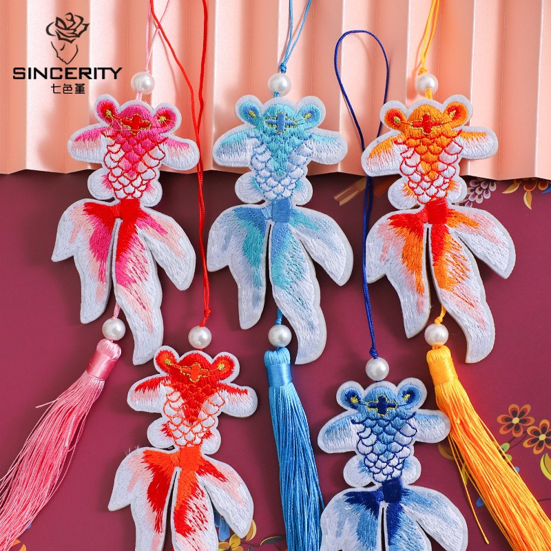 Año Nuevo siete colores Koi alto nivel colgante Fulong accesorios decoraciones para el hogar bordas