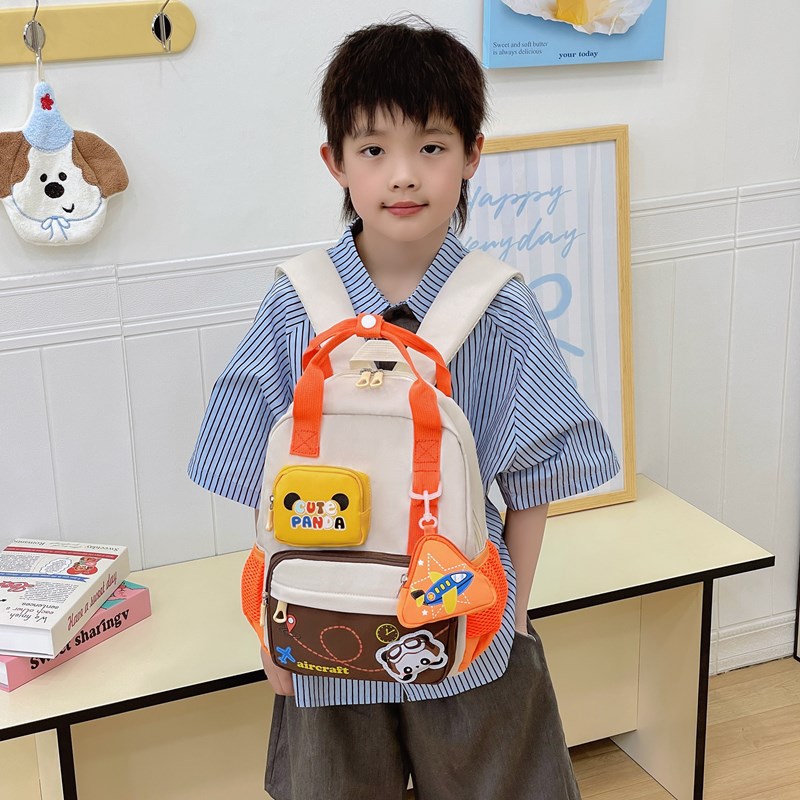 Jardín de infantes mochila de dibujos animados aviones lindos mochilas para niños y niñas nuevas mochilas de comercio exterior