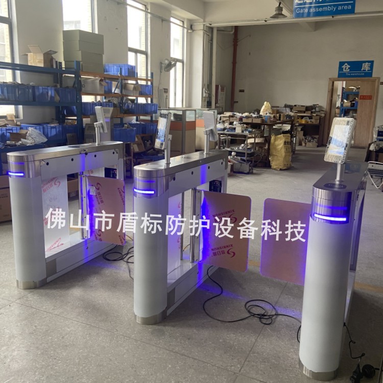 不锈钢自动挡闸机 单位考勤人脸识别门禁通道闸 小区单向摆闸闸机