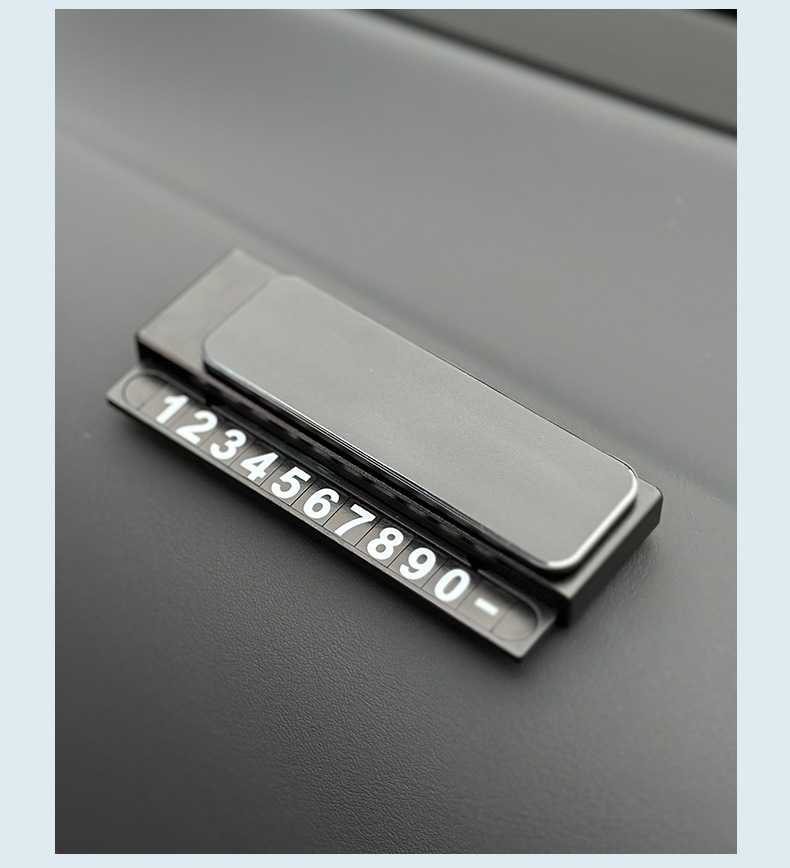 Retractable Metal Parking Number Plate, Durable Hidden Temporary Parking Number Plate for Vehicles, Creative High-End Parking Sign