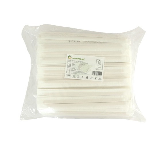 Barra de agitación de café de madera papel de embalaje independiente paquete único desechable degradable protección del medio ambiente al por mayor