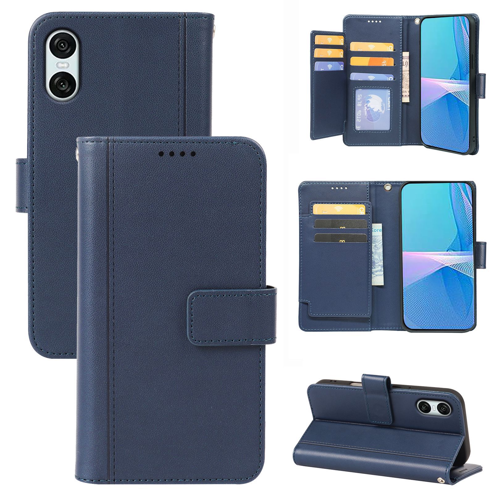 适用索尼Xperia 10 VII手机皮套Sony Xperia 5V仿皮纹翻盖手机套