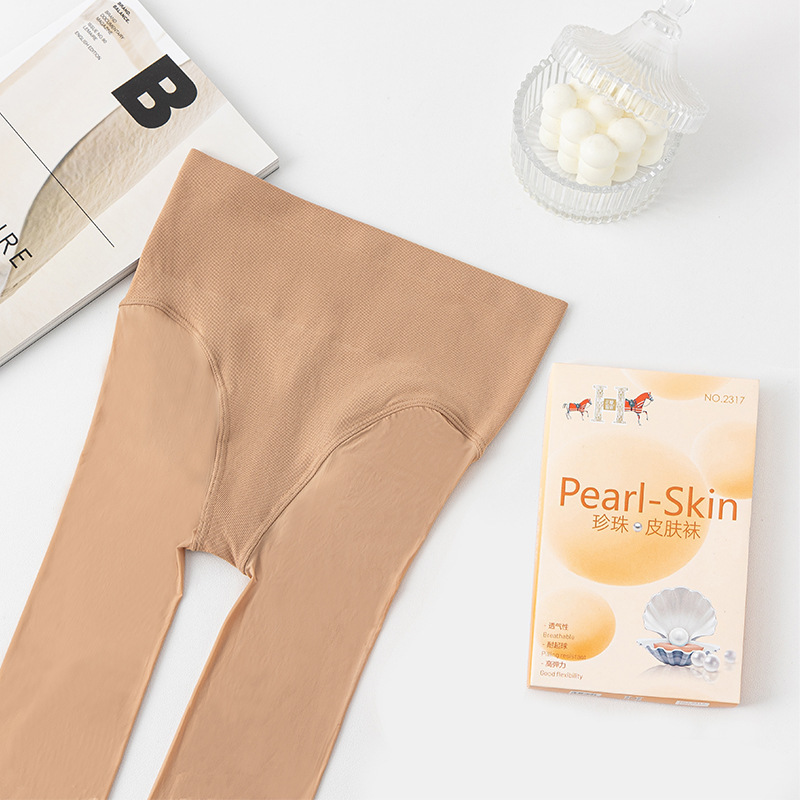 Petal Thoughts 2317 Pearl Skin Socks 60g Spring and Autumn Thin Mask Base Socks High Waist Recovery Women's Pantyhose
