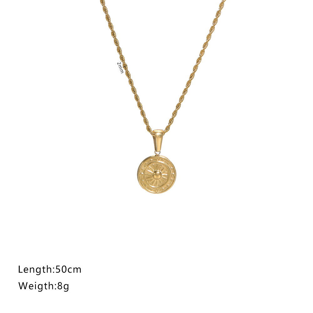 2025 Sunflower Pendant Necklace Accessories Light Luxury High-End Feel For Women And Men Summer Sweet Cool Hot Girl_voghion.com