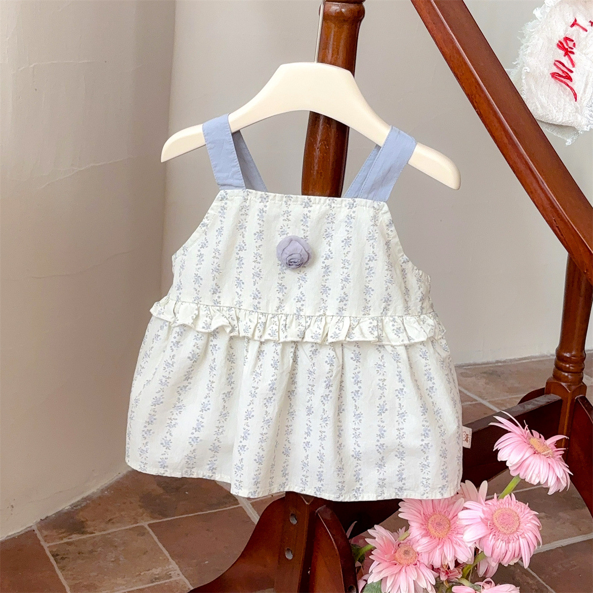 Youhe verano nuevo traje infantil dulce y lindo vestido de tirantes falda de pastel ligera de dos piezas