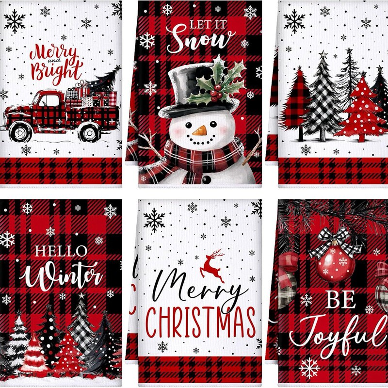 Labeling Cross-Border Printed Kitchen Towel, Christmas Pattern Printed Microfiber Towel, Drop Shipping Labeling Cross-Border Printed Kitchen Towel, Christmas Pattern Printed Microfiber Towel, Drop Shipping