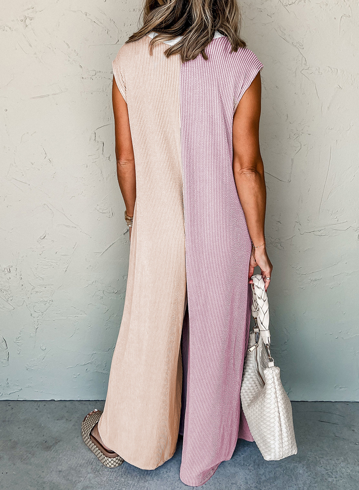 Shi Yingfeng Mote Ny Stil Enkel Jumpsuit Dame Sommer Høy Livs Tvunget Trådbukser Dame_voghion.com