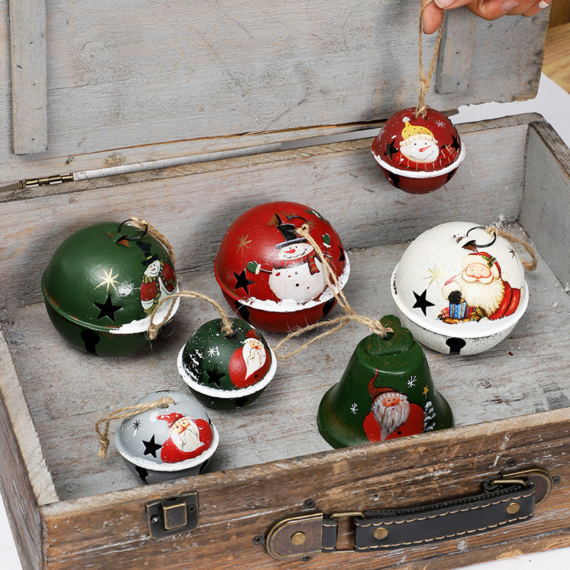 圣诞节装饰铁艺铃铛挂件圣诞小挂饰节日装饰品铃铛装饰|ms