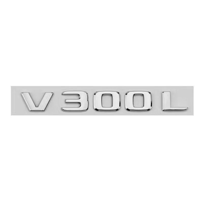 Mercedes-Benz car logo rear emblem sticker E/C-Class E300L/GLC/GLE/AMG/260L number letter emblem in English