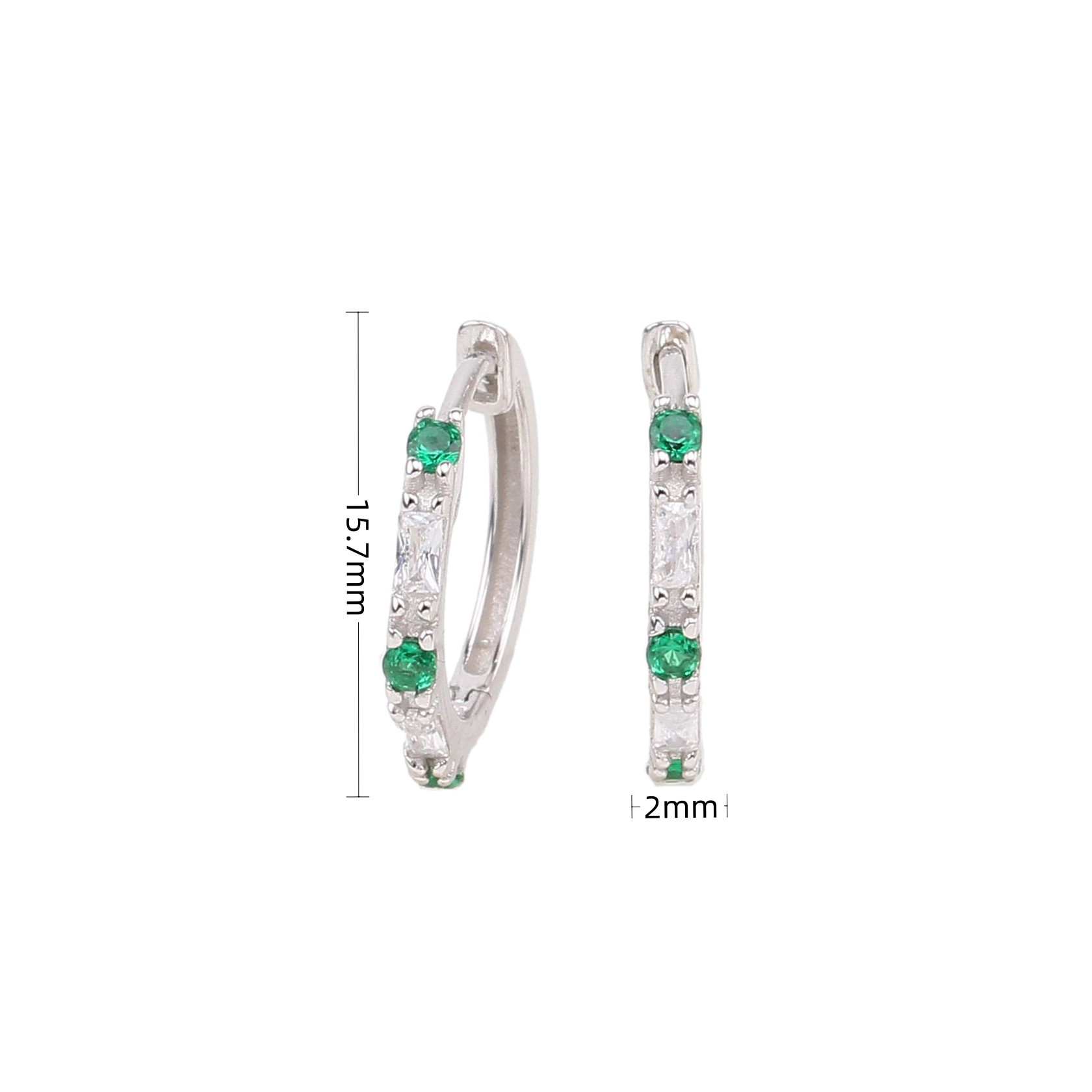 1 Paire Rétro Rond Placage Incruster Argent Sterling Zircon Or Blanc Plaqué Plaqué Or Des Boucles D'oreilles display picture 2