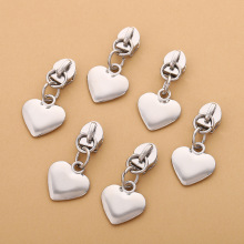 5号心形拉链头配件简约锌合金万能拉链头通用箱包服饰尼龙拉链头