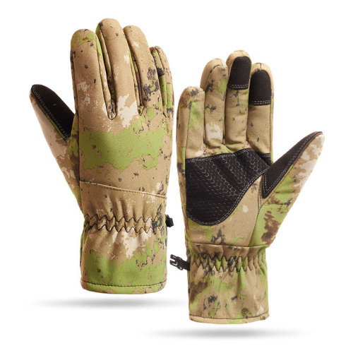 Autumn and winter new men's camouflage outdoor ski tactical gloves, warm, waterproof, anti-slip riding training A15-M