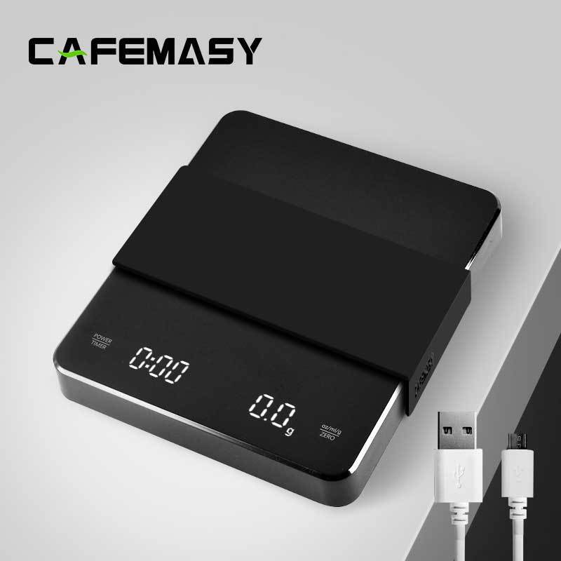 Coffee electronic scale chronograph weighing hand coffee bar weighing 0.1g multifunctional weighing chronograph household baking weighing
