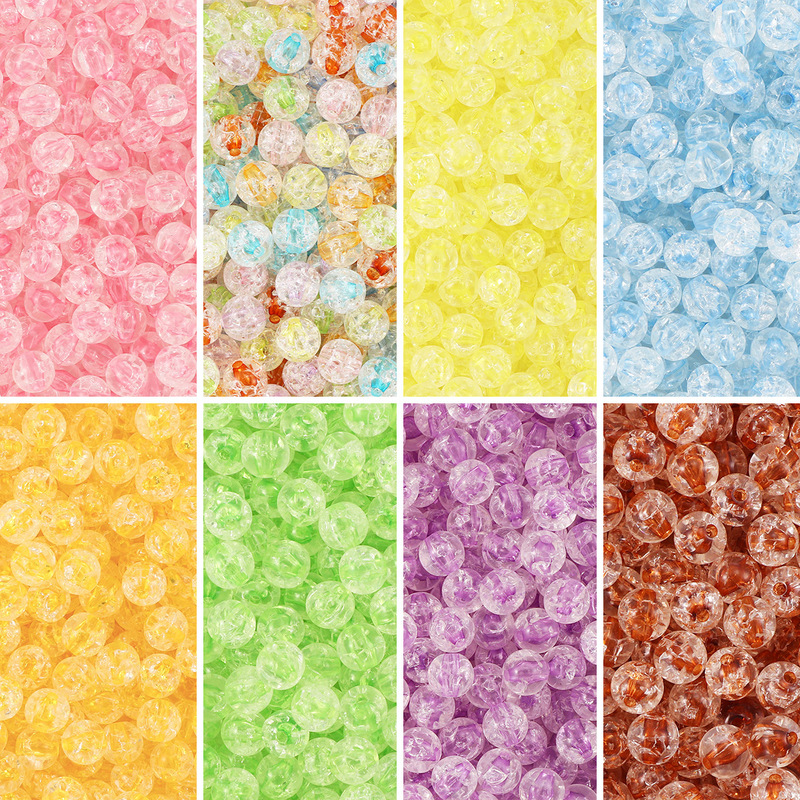 Jewelry accessories acrylic color ice crack popcorn crystal beads handmade diy material bracelet necklace bracelet