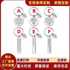 跨境热销欧美Thankyou不锈钢钥匙扣同事员工感谢礼品教师护士礼物