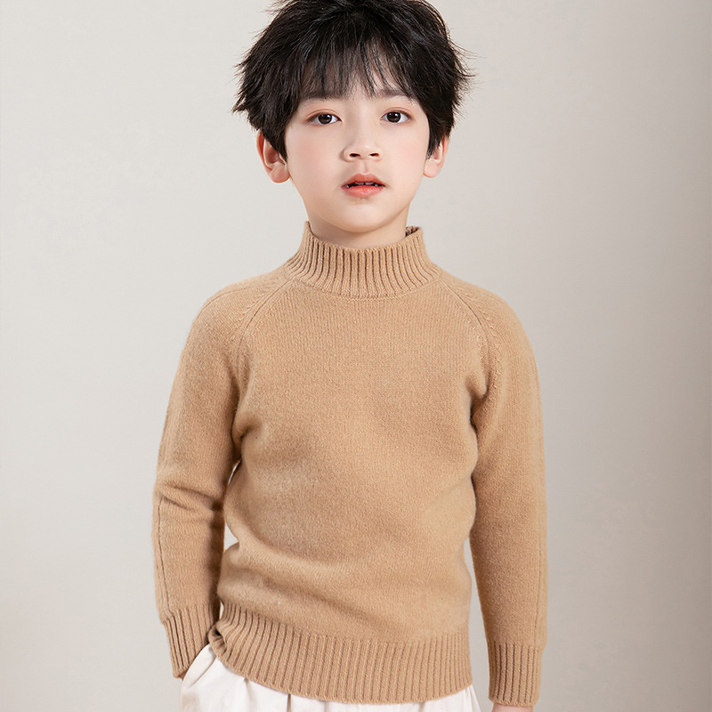 Demi-season children's woolen solid color colored fashionable warm…