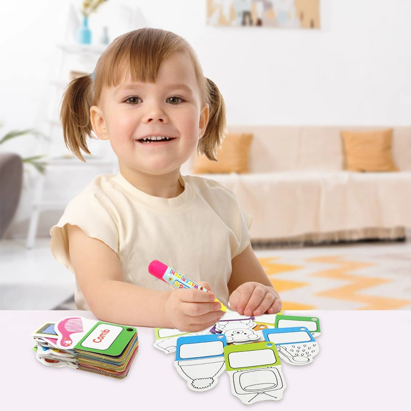 Cross-border children's early education cognition water painting cards: interesting cartoon animals, transportation, food, daily necessities patterns
