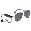 Fashionable polarising sunglasses, metal telephone, glasses solar-powered, 2023, bluetooth