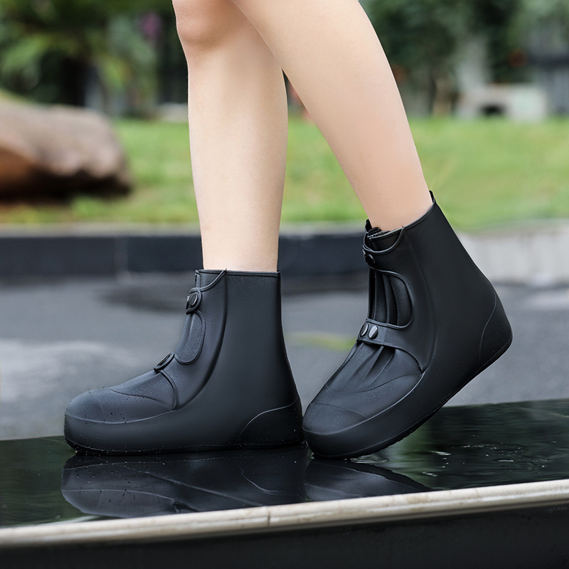 卸売厚みのある防雨防水靴カバー黒スキーフットカバー冬暖かい男性と女性の屋外レインブーツレインブーツ耐摩耗性|undefined