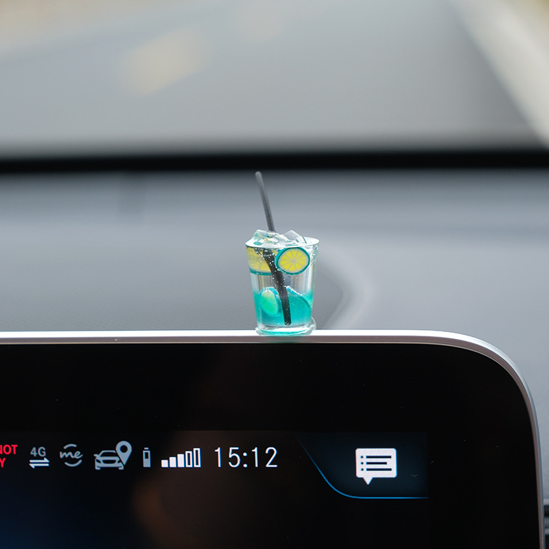 Serie "Ice Coffee" de accesorios para automóviles, consola central de automóviles 2024, nuevo automóvil de la diosa de las celebridades de Internet