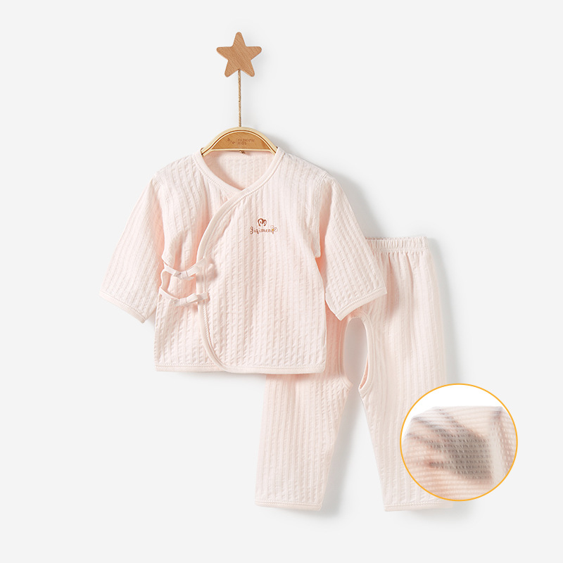 Ropa de bebé recién nacido verano recién nacido manga larga delgada 0 monje 3 meses entrepierna abierta split ropa de verano traje de bebé
