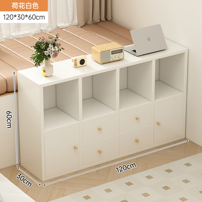 ドア付き本棚の着地家庭用簡易格子棚物置棚リビング収納棚自由組み合わせ低い本棚