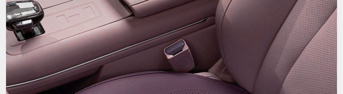High-grade Nappa leather new single-piece women's seat cushion, purple seat pad, rear car seat cushion, suitable for all seasons