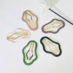 New Korean-style versatile hair accessories irregular cloud-shaped oil drop hair clips, versatile hollow bb clips, simple forehead hair clips