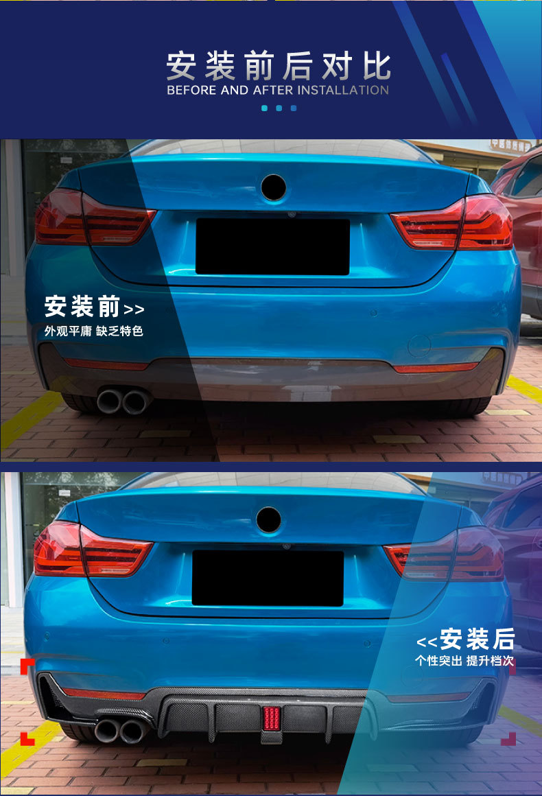 Suitable for Bmw 4 Series F32 F33 F36 m Sport 2014-2020 Mp Rear Lip Modification Parts