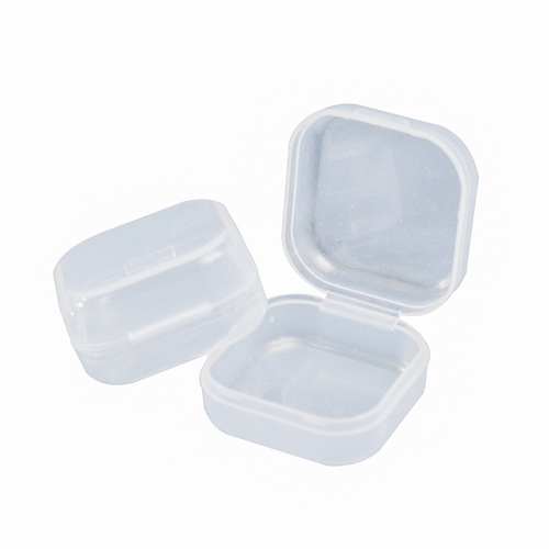 PP plastic mini noise-proof earplug box, ear stud organizer, ring and hook organizer, cordless earplugs, small square box