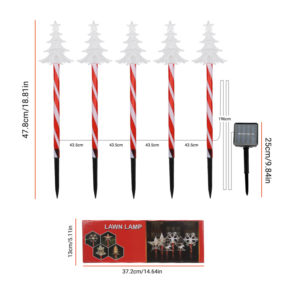 Serie de Navidad transfronteriza solar Navidad muñeco de nieve campanilla de viento lámpara de tierra patio al aire libre ambiente de jardín lámpara decorativa